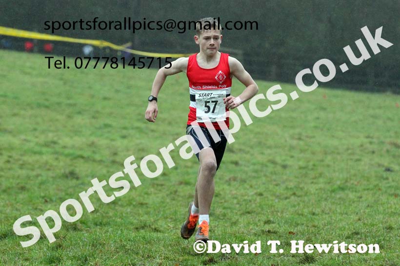 Boys under-15s, NECAA Junior Cross Country Relays, Thornley Farm, Peterlee, Saturday, December 12th. Photo: David T. Hewitson/Sports for All Pics